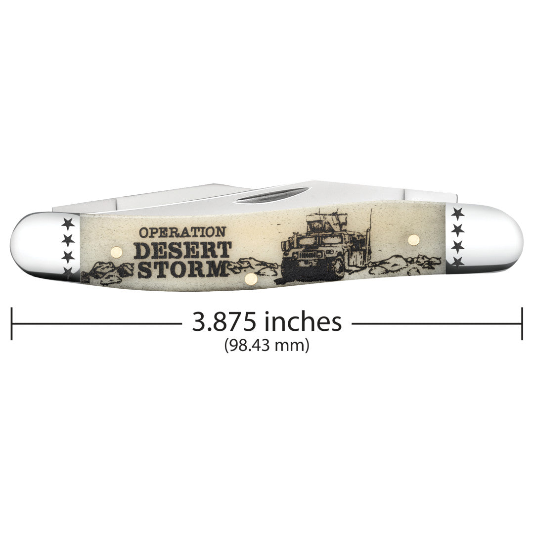 War Series - Desert Storm - Smooth Natural Bone Muskrat Dimensions