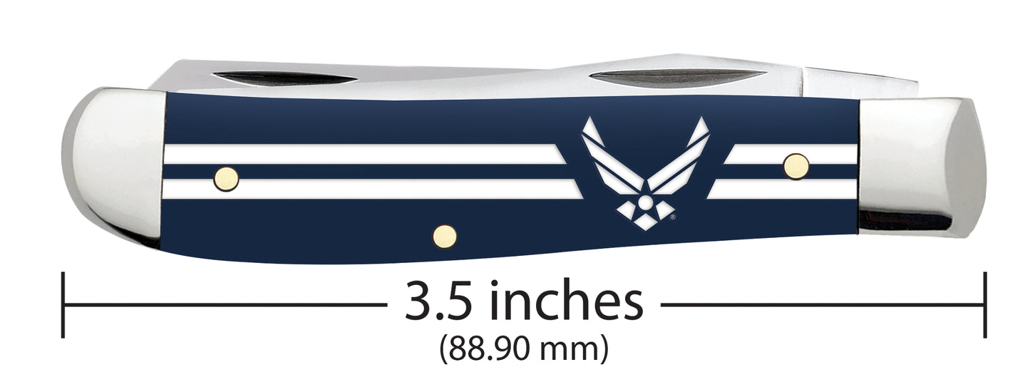 U.S. Air Force Embellished Smooth Navy Blue Synthetic Mini Trapper Dimensions