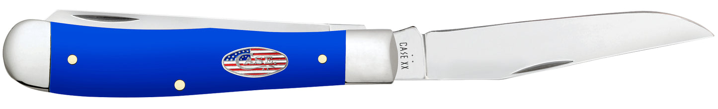 Royal Blue Synthetic Smooth Trapper Open