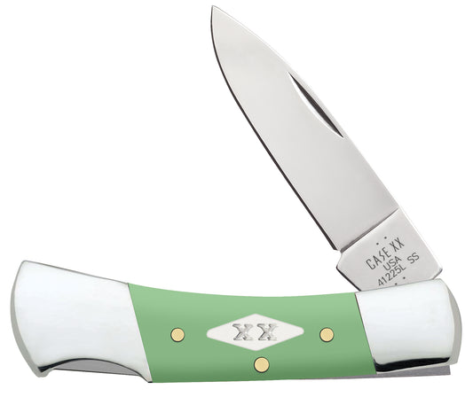 Smooth Mint Green Synthetic Lockback Front View