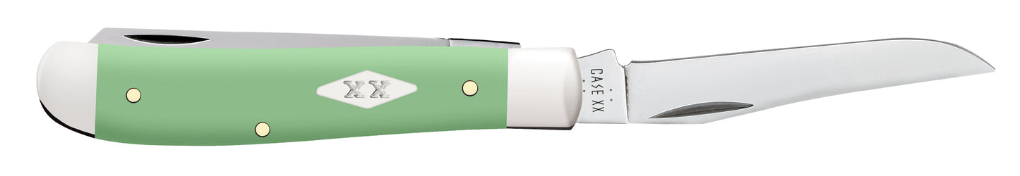 Smooth Mint Green Synthetic Mini Trapper Open
