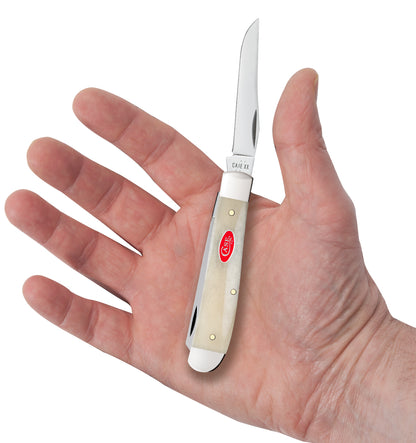 Smooth Natural Bone Mini Trapper in Hand