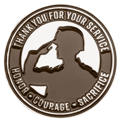 Smooth Natural Bone Trapper 2025 Veterans Gift Set 2025 Veteran Challenge Coin Front