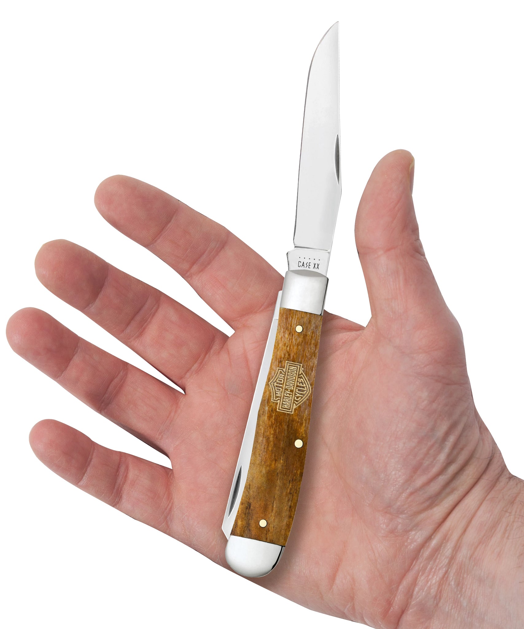Case® | Harley Davidson® Embellished Smooth Antique Bone Trapper