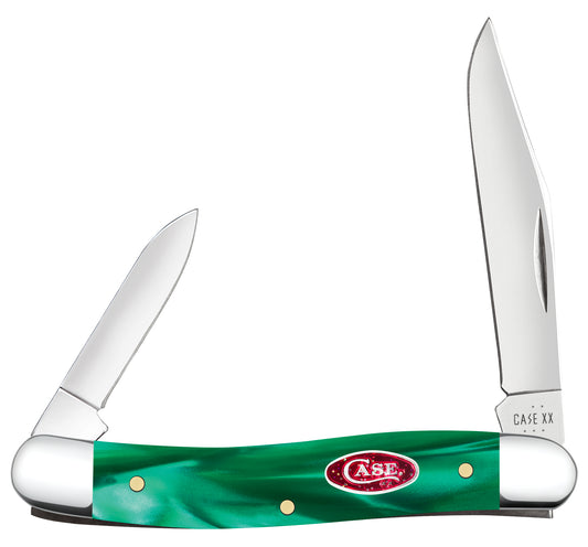 Smooth Green Pearl Kirinite® Medium Pen Front View