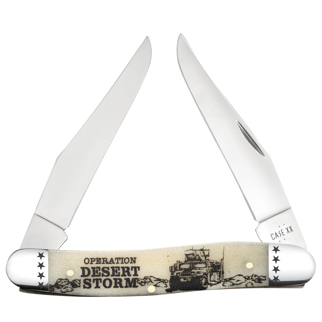 War Series - Desert Storm - Smooth Natural Bone Muskrat Front View