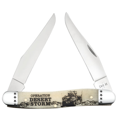 War Series - Desert Storm - Smooth Natural Bone Muskrat Front View