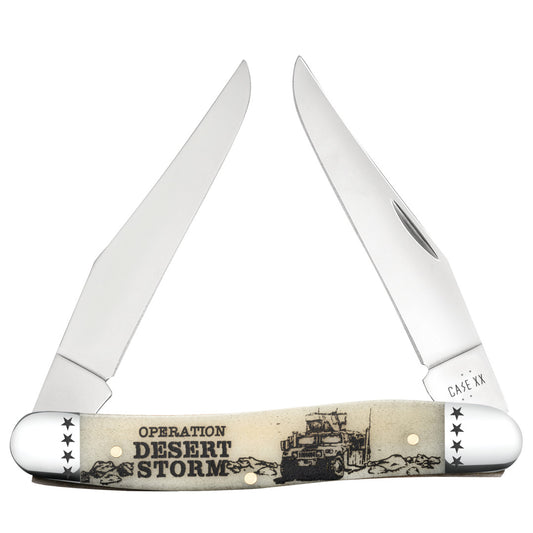 War Series - Desert Storm - Smooth Natural Bone Muskrat Front View