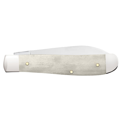 Smooth Natural Bone Mini Trapper - Brass Bomb Shield Closed