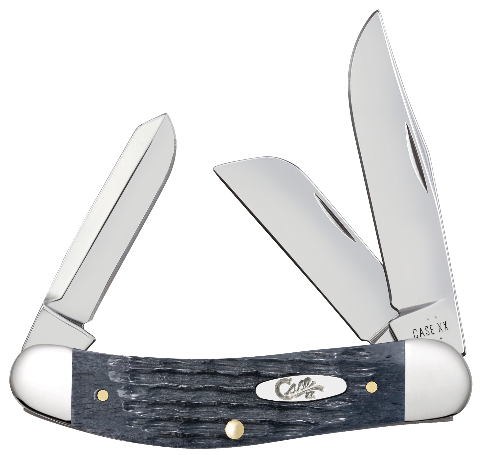 Pocket Worn® Crandall Jigged Gray Bone CS Sowbelly Front View