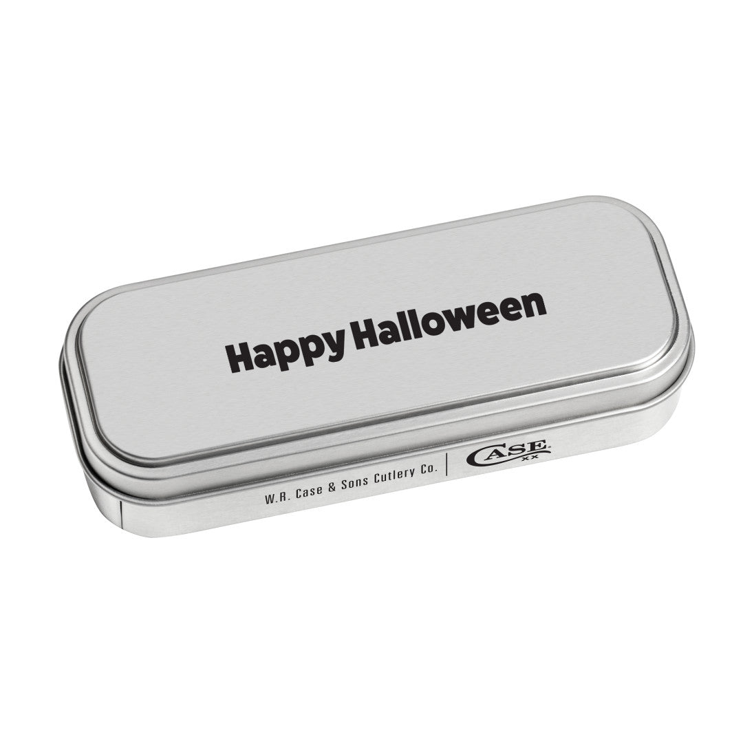 Halloween Jack-o-Lantern Smooth Black Synthetic Medium Texas Toothpick Gift Tin