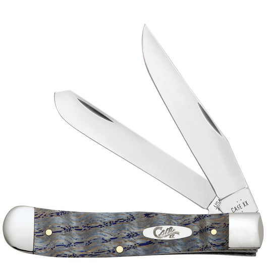Smooth Blue Curly Oak Trapper Front View