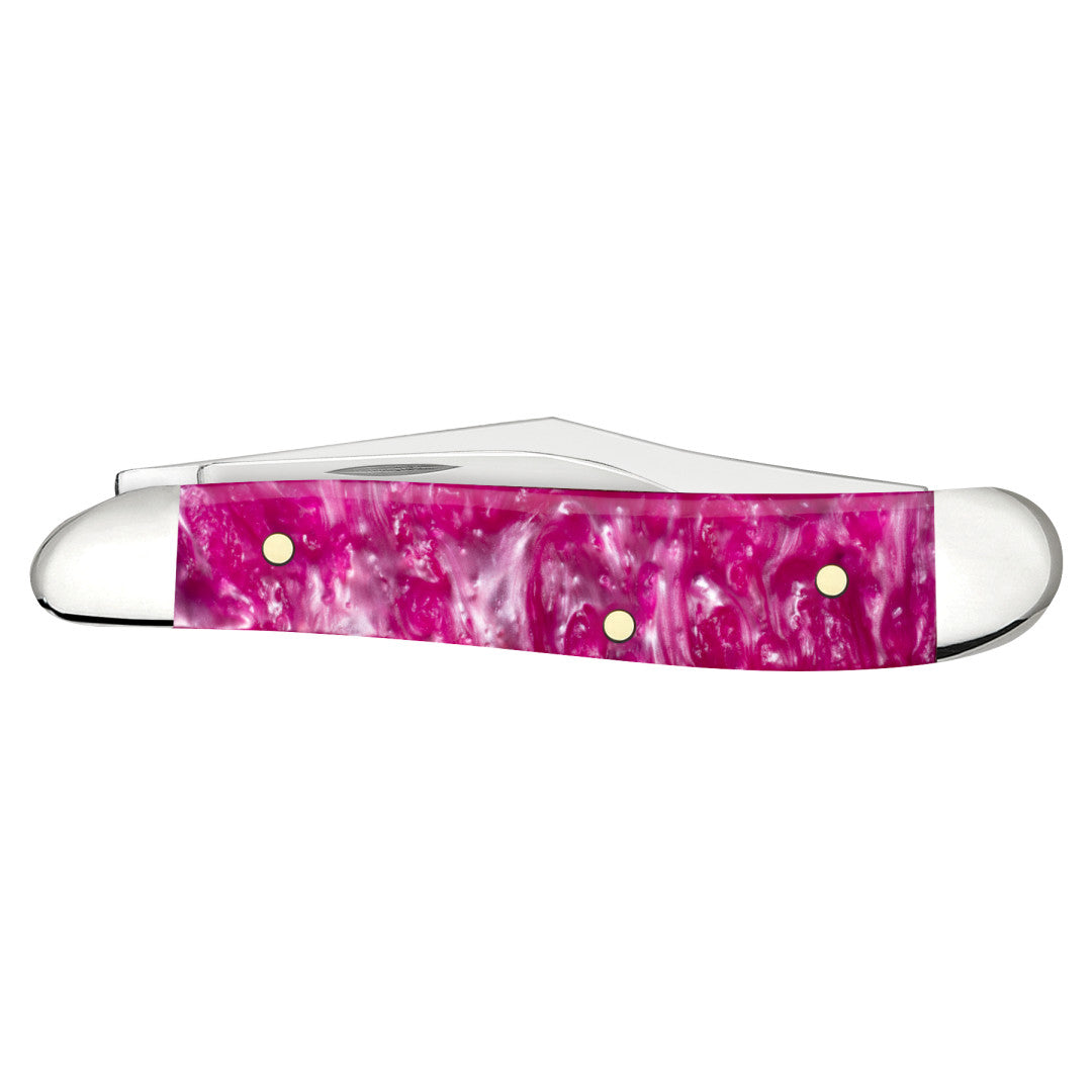 Smooth Pink Crackle Kirinite® Peanut Closed