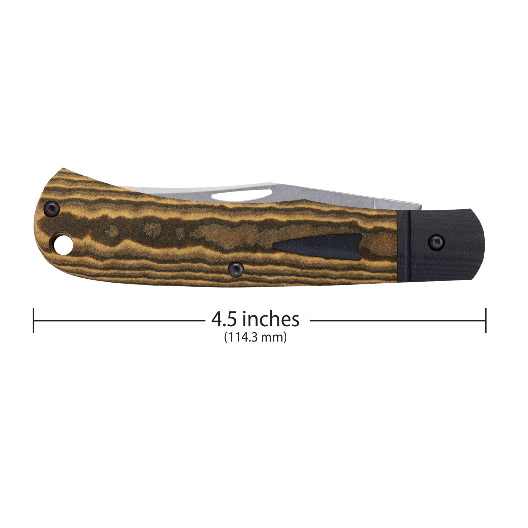 Crossroads™ Luna Richlite® w/Black G-10 XR Texas Trapper Dimensions