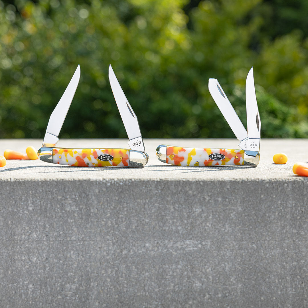 Two Knives from the Candy Corn Kirinite Collection.