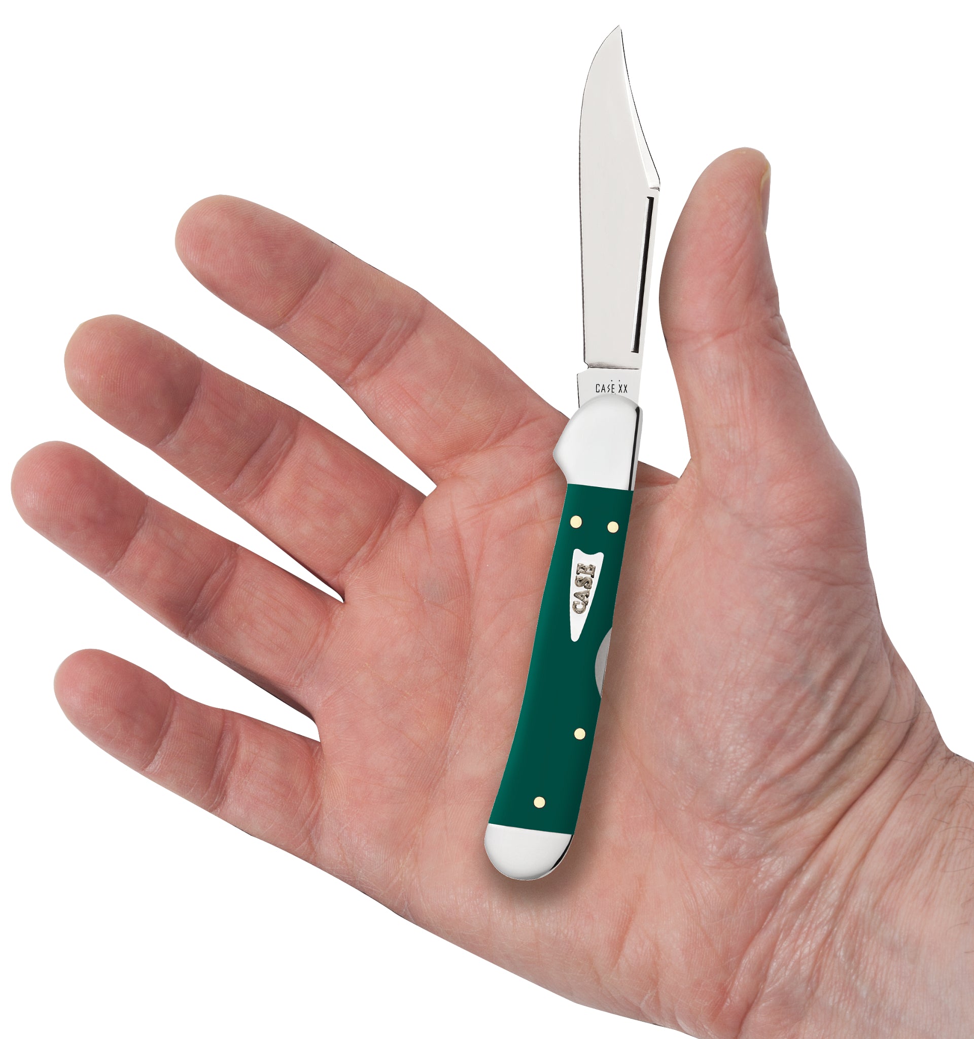 Smooth Spruce Green Synthetic Mini CopperLock® In Hand