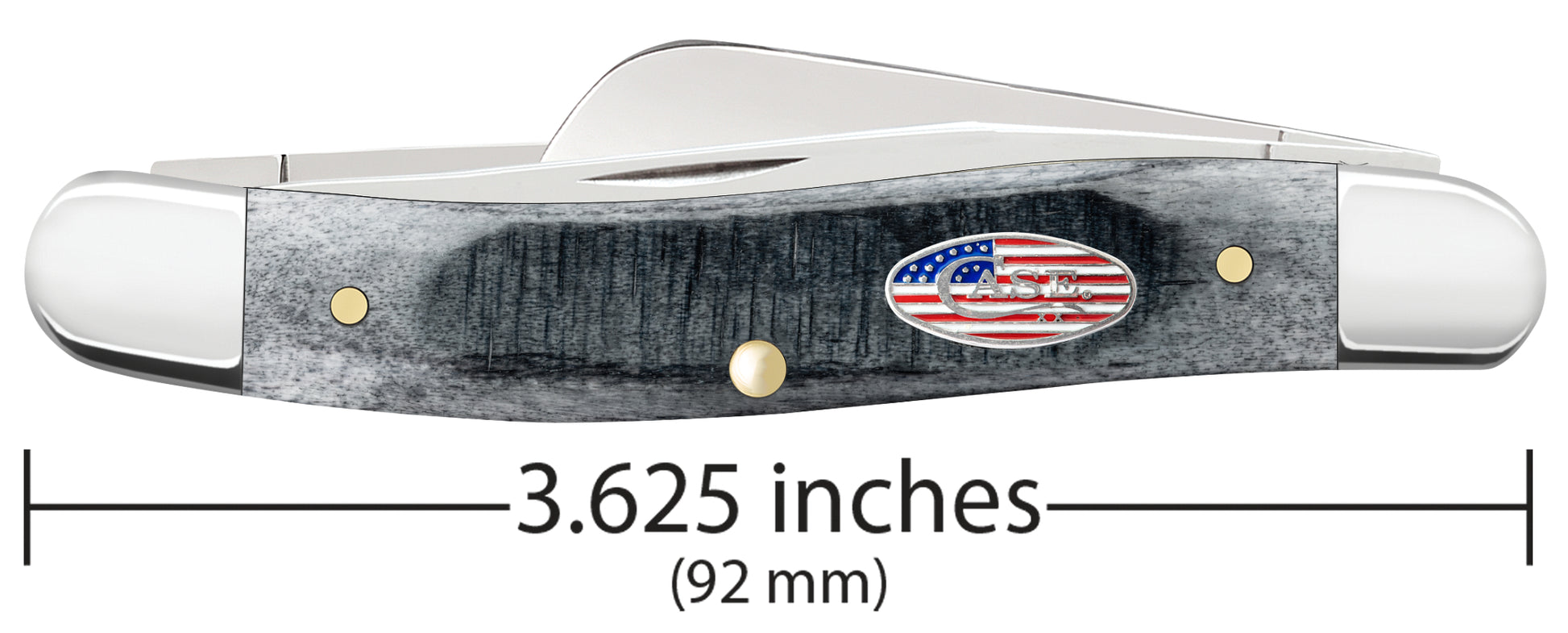 Sawcut Jigged Gray Bone Medium Stockman Dimensions