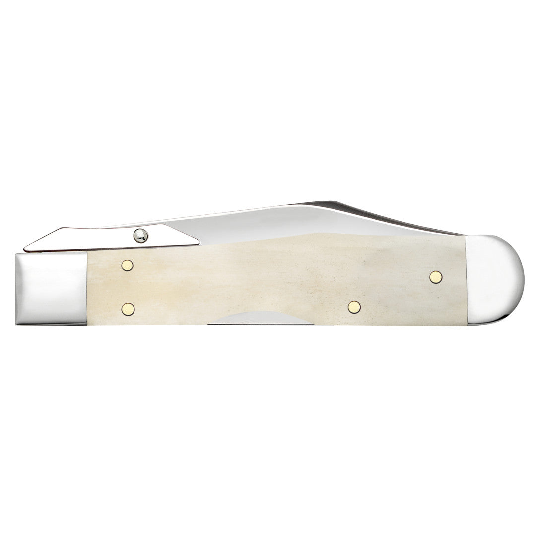 Smooth Natural Bone Cheetah® Cub - Brass Bomb Shield Closed