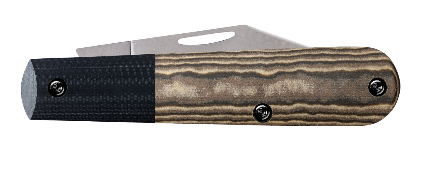 Crossroads Smooth Black & Tan Richlite® w/Black G-10 XR Barlow Closed