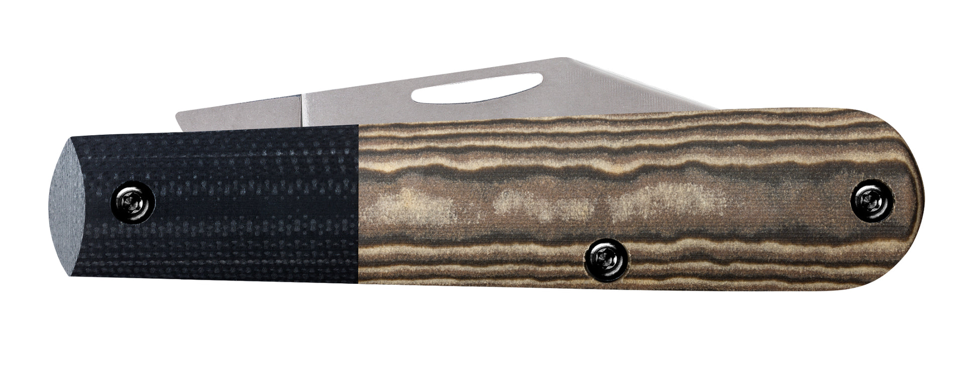 Crossroads Smooth Black & Tan Richlite® w/Black G-10 XR Barlow Closed