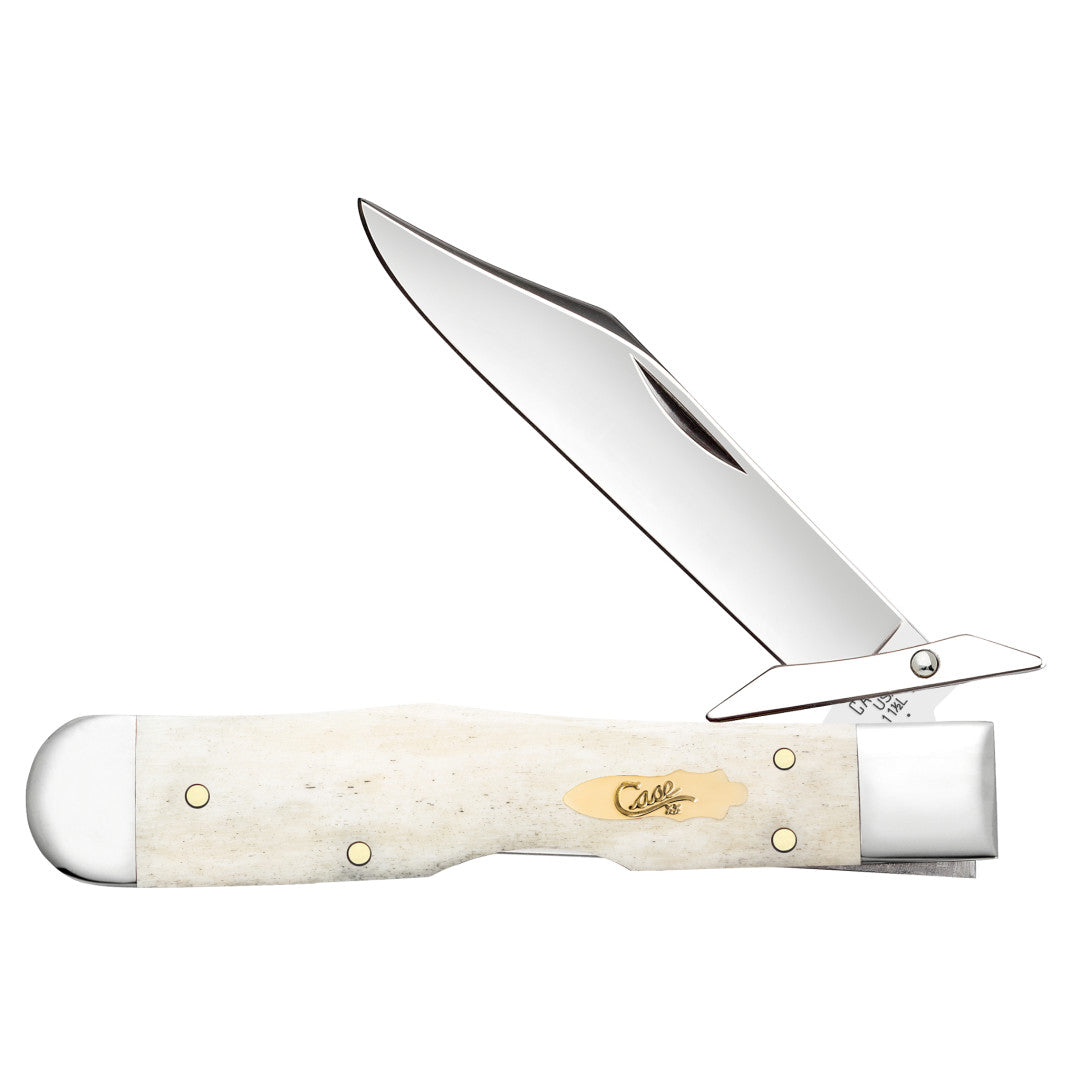 Smooth Natural Bone Cheetah® Cub - Brass Bomb Shield Front View