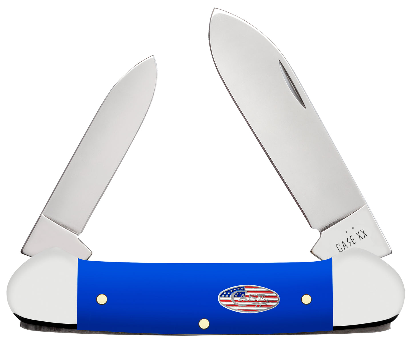Royal Blue Synthetic Smooth Canoe Front View