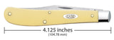 Yellow Synthetic CS Slimline Trapper Knife Dimensions