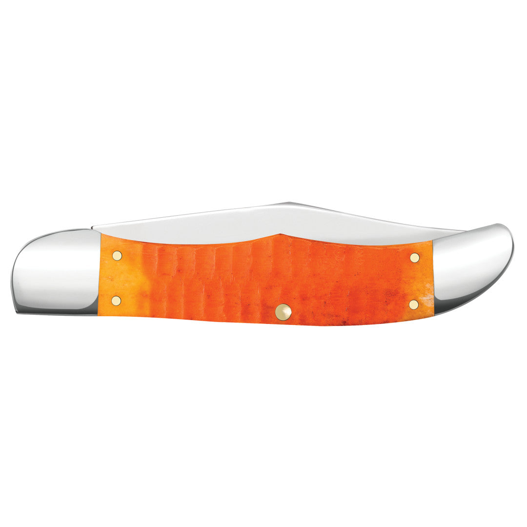 Gator Jig Persimmon Orange Bone CS Folding Hunter Closed