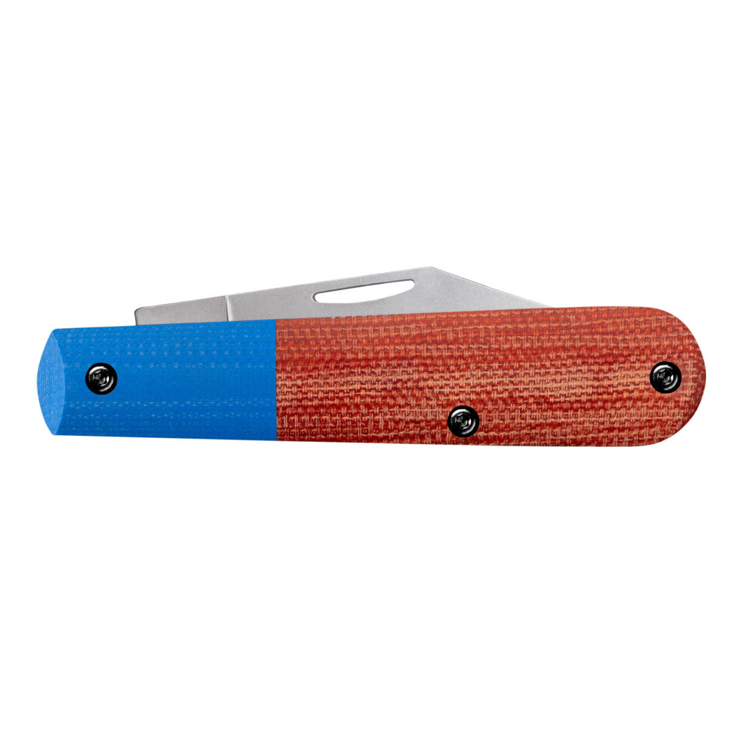 Crossroads Orange Canvas Laminate w/ Blue G-10 XR Barlow Closed