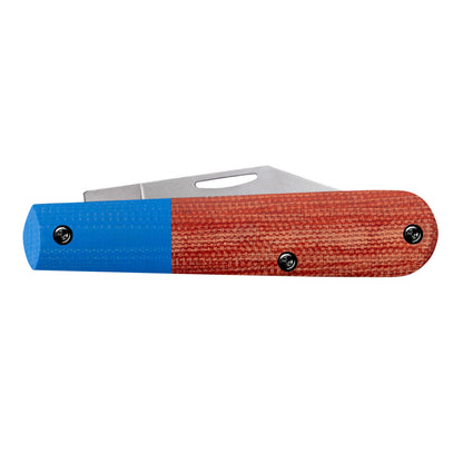 Crossroads Orange Canvas Laminate w/ Blue G-10 XR Barlow Closed