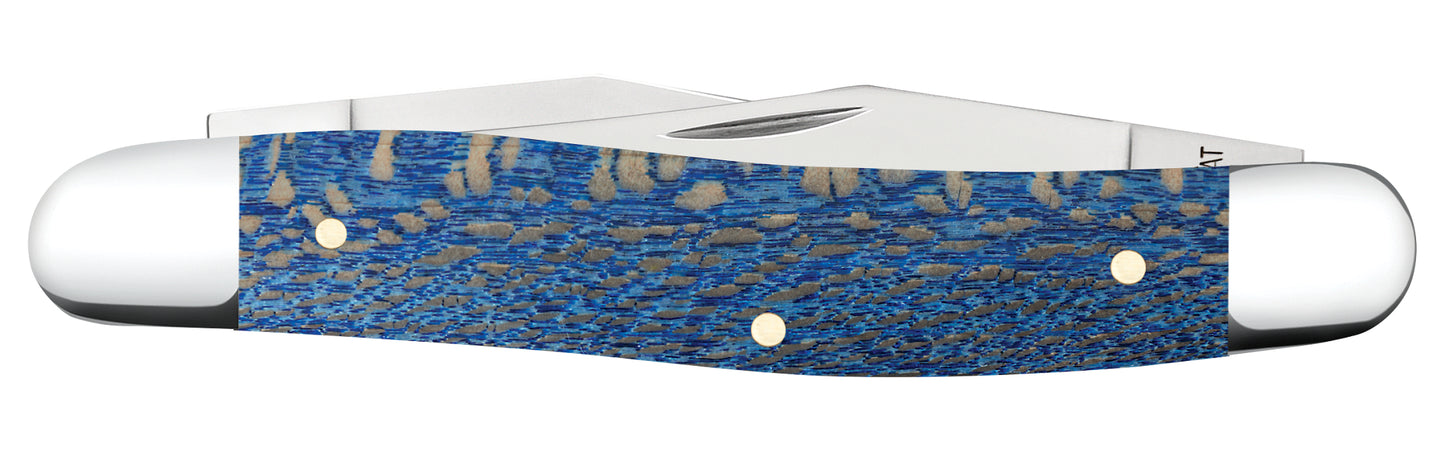 Smooth Blue Sycamore Wood Muskrat Closed