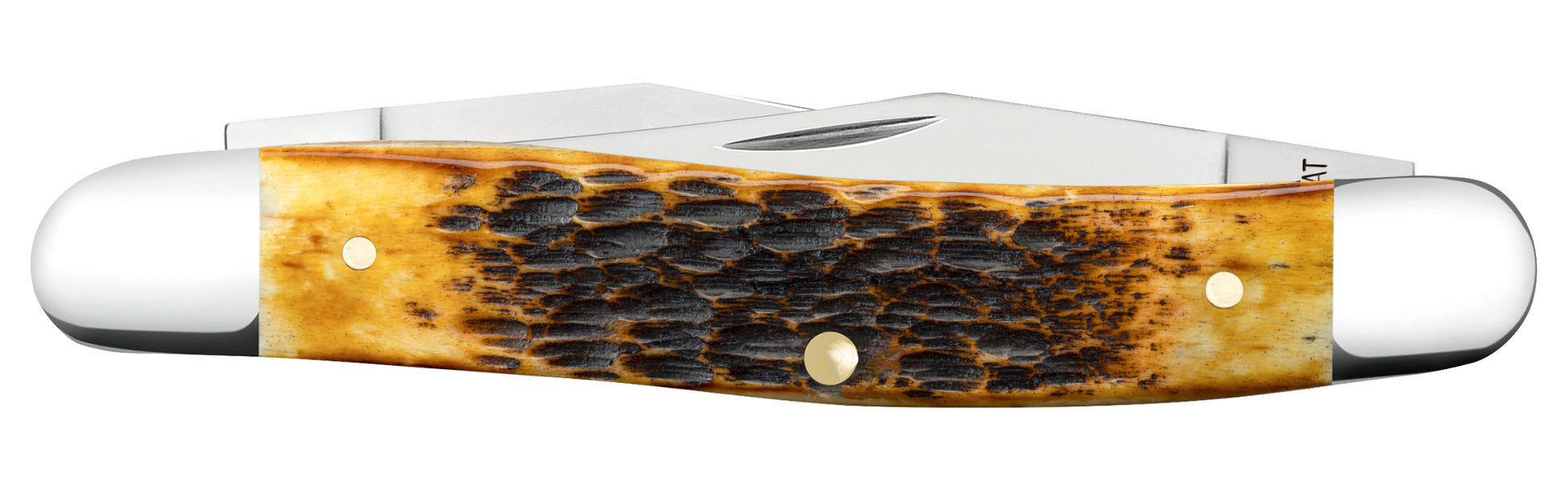 Rogers Jigged Burnt Amber Bone CS Muskrat Closed