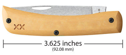 Crossroads™ Smooth Maple Valley Richlite® w/ Black G-10 Sod Buster® Jr.