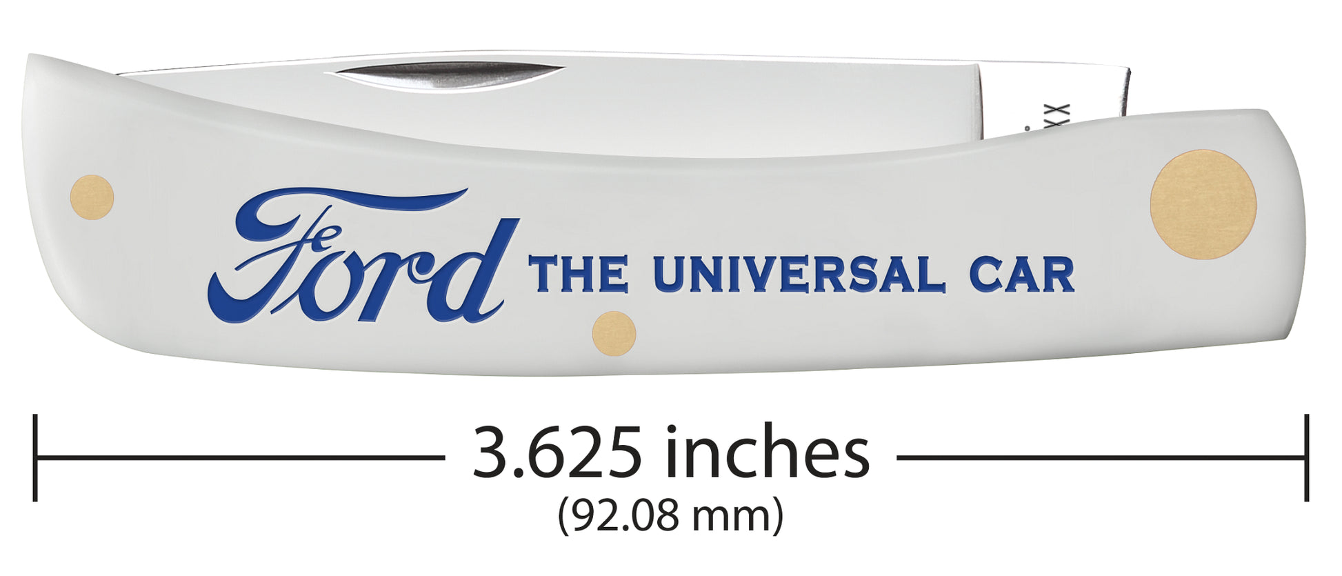 Ford Embellished Smooth White Synthetic Sod Buster® Jr Dimensions