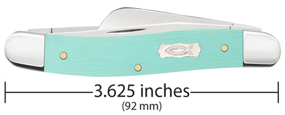 Smooth Seafoam Green G-10 Medium Stockman '18 Dimensions