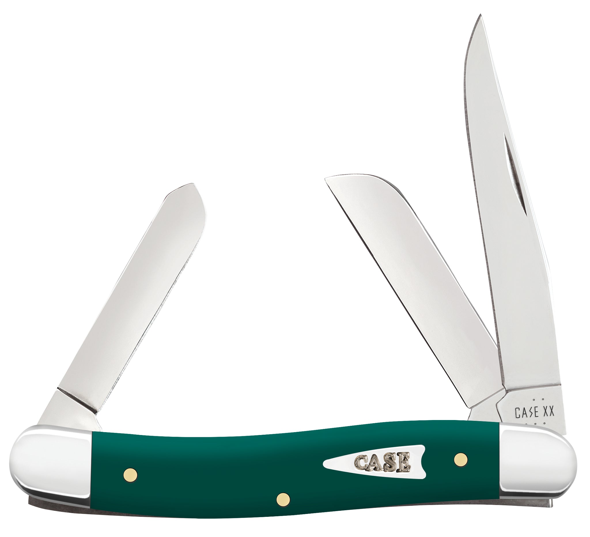 Case® | Smooth Spruce Green Synthetic Medium Stockman – caseknives.com