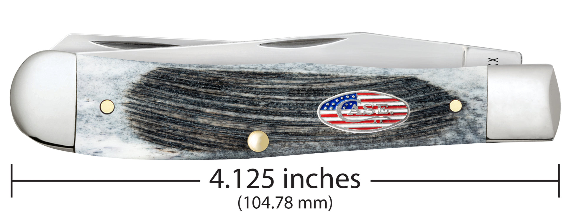 Sawcut Jigged Gray Bone Trapper Dimensions