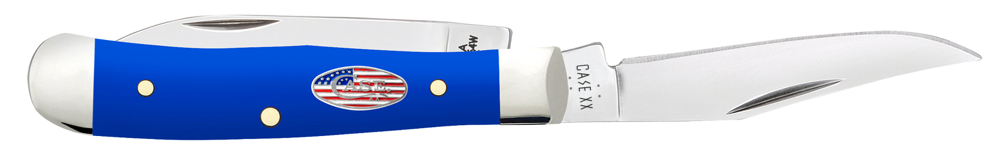 Royal Blue Synthetic Smooth Tiny Trapper Open