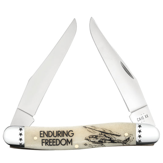War Series - Enduring Freedom - Smooth Natural Bone Muskrat Front View