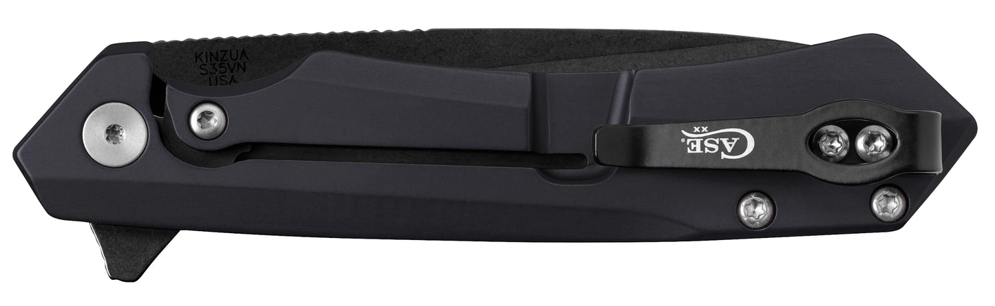 Harley Davidson® Embellished Smooth Black Anodized Aluminum Handle Kinzua Closed