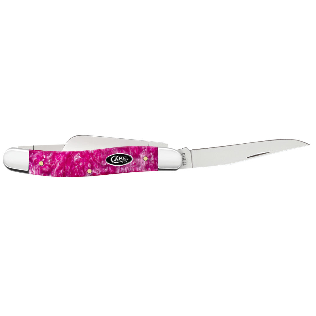 Case® | Smooth Pink Crackle Kirinite® Medium Stockman – caseknives.com