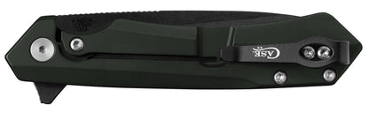 Harley Davidson® Embellished Smooth OD Green Anodized Aluminum Handle Kinzua Closed