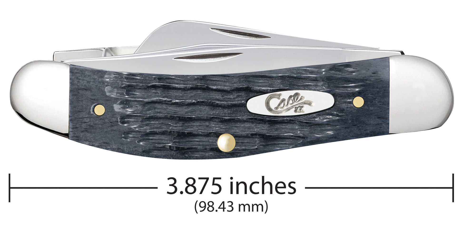 Pocket Worn® Crandall Jigged Gray Bone CS Sowbelly Dimensions