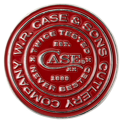 Red and White Challenge Coin Back View