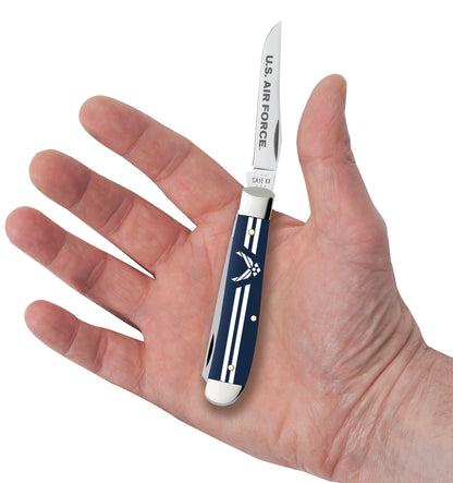U.S. Air Force Embellished Smooth Navy Blue Synthetic Mini Trapper in Hand