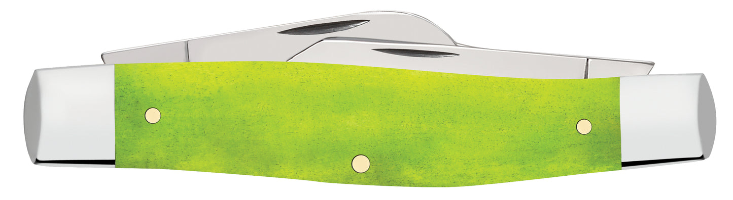 C. Platts' Sons - Smooth Lime Green Bone Large Stockman 6375 SS Closed