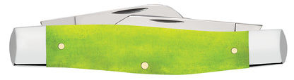 C. Platts' Sons - Smooth Lime Green Bone Large Stockman 6375 SS Closed