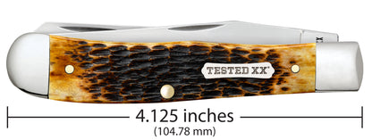 Rogers Jigged Burnt Amber Bone CS Trapper Dimensions
