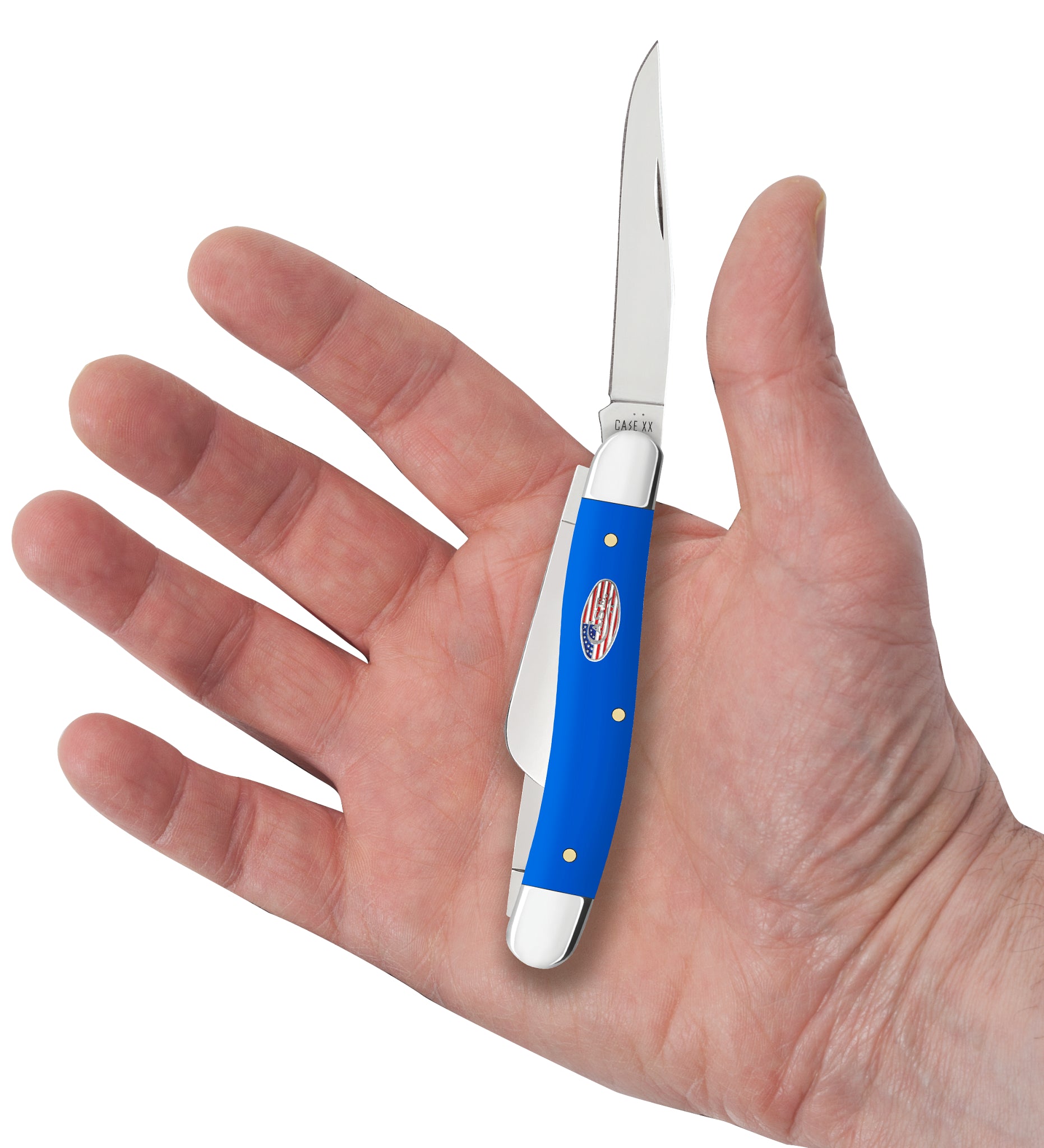 Royal Blue Synthetic Smooth Medium Stockman in Hand