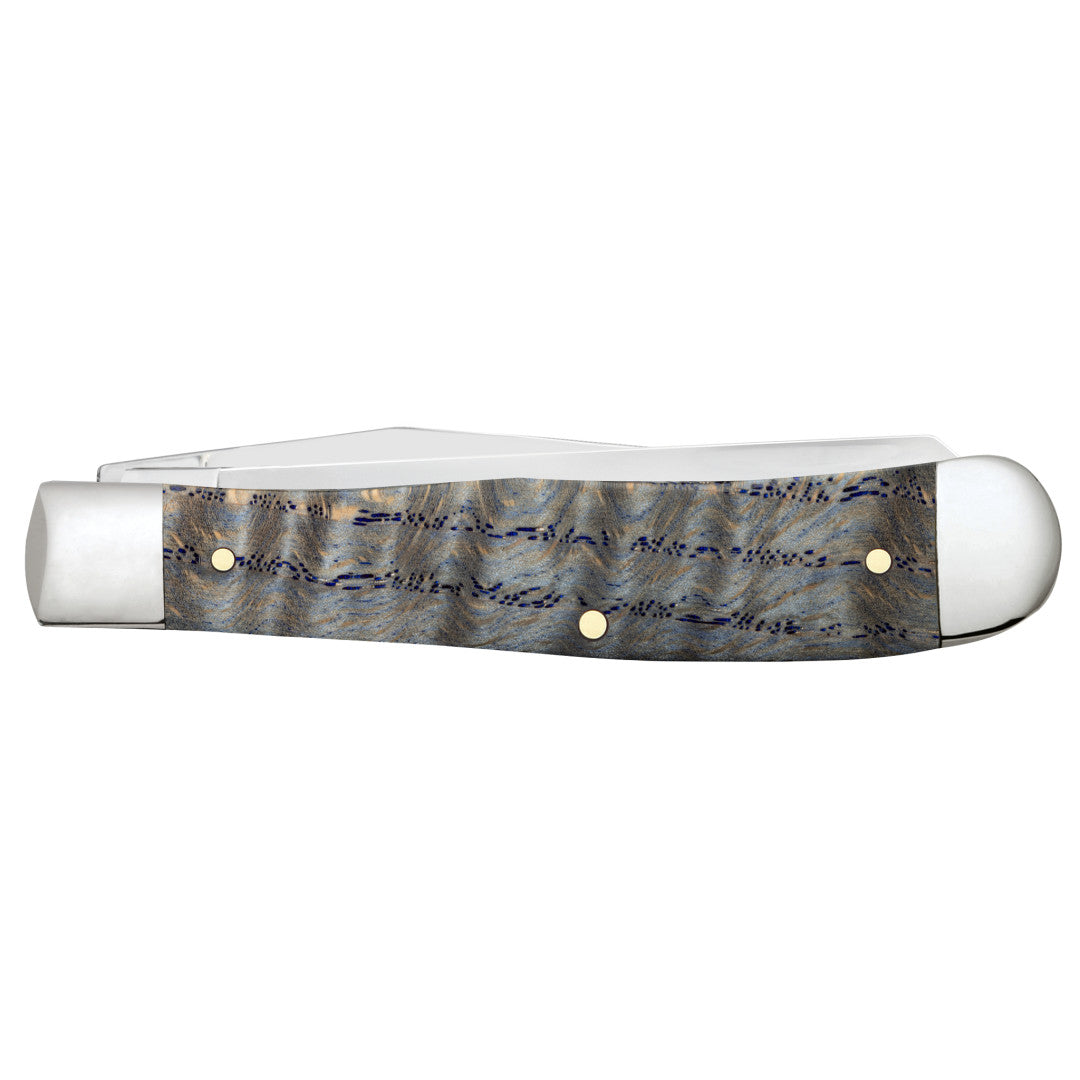 Smooth Blue Curly Oak Trapper Closed